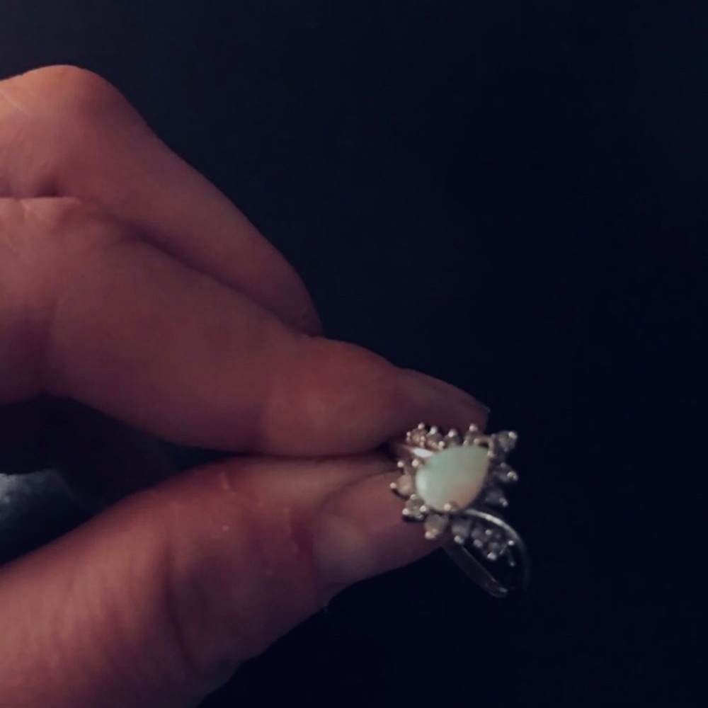 SOLD Genuine White Opal Ring